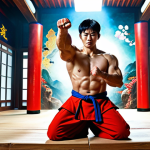 Hyeonwoo Rework**

Prompt: "Eternal Return, Hyeonwoo, buffed, powerful top laner, dynamic action pose, confident expression, Vietnamese dojo background, vibrant colors, fantasy elements."

**