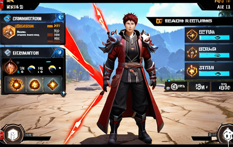 Character Analysis - Hyunwoo**
* **Prompt:** A dynamic in-game screenshot of Hyunwoo, a male character from Eternal Return, mid-battle. He's surrounded by energy effects. The image is stylized with overlaid text showing key stats and a recommended "Season 11 Build" with weapon icons. A blurred background shows the map.
* **Keywords:** Eternal Return, Hyunwoo, character build, season 11, gameplay, MOBA, in-game.
**